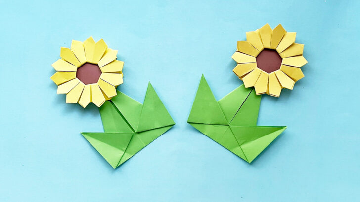 Simple Origami Sunflower Tutorial