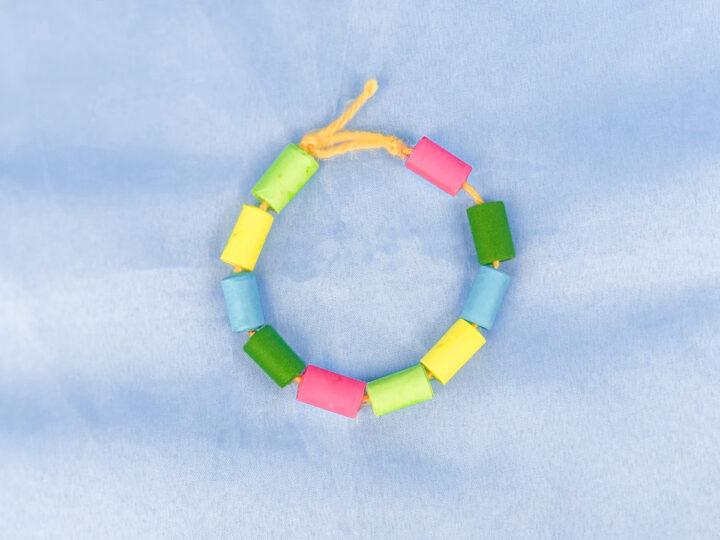 Macrame Braided Nylon Bracelet With Paper Beads (Set of 3) - Reclaimed  Magic | NOVICA