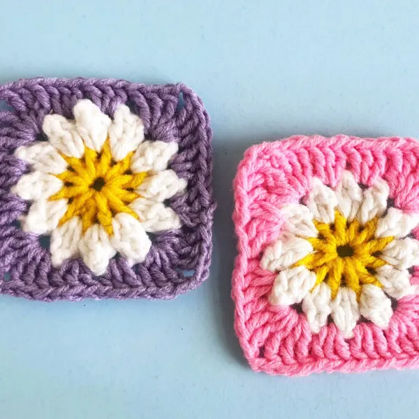 Flower Granny Square Crochet Pattern