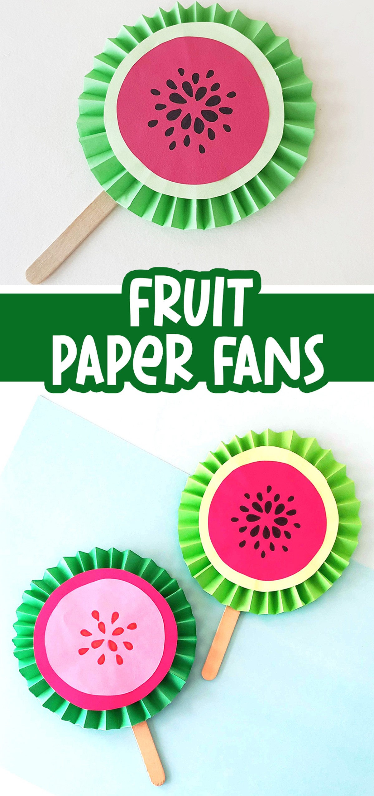 Cute Paper Pop Up Fans /DIY Watermelon Hand Fans