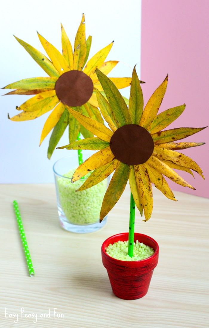 How to Make an Easy Tissue Paper Sunflower Craft • Kids Activities