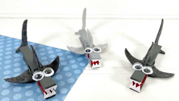 Clothespin Shark Craft for Kids