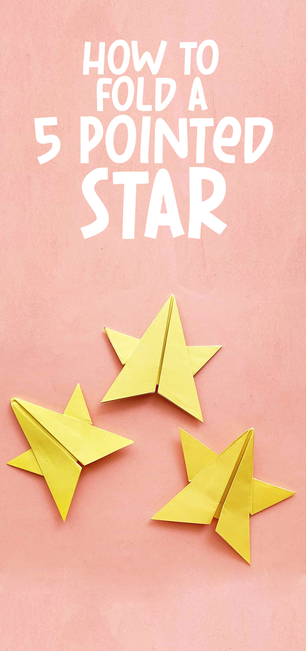 5 Pointed Origami Star Tutorial * Moms and Crafters