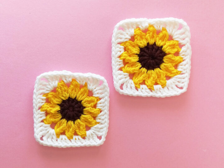 DIY Crochet Sunflower Granny Square