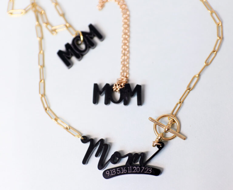 DIY Mom Necklace – Free Laser SVG